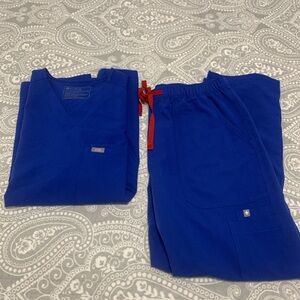Figs Men's Blue Scrub Set Medium Short